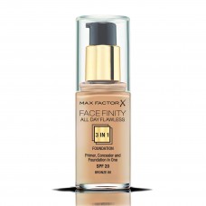 Base de Maquillaje de Larga Duración MAX FACTOR Facefinity All Day Flawless 3in1 Bronze 