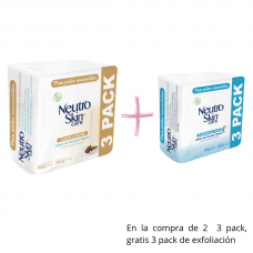 Jabón humectante para el cuerpo Neutro Skin Leche y karite 3pack (Compra 2, lleva 3)