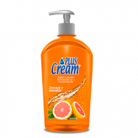 Jabón liquido antibacterial y humectante Plus Cream Toronja y Naranja 500ml