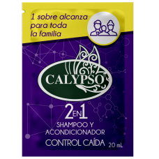 CAJA DE 20 RISTRAS DE SHAMPOO CALYPSO CONTROL CAIDA 20ml (240 UNIDADES)