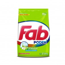 Detergente en polvo Fab Antibacterial 2500g